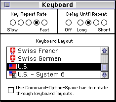 Keyboard in System 7.5.3 (Keyboard)