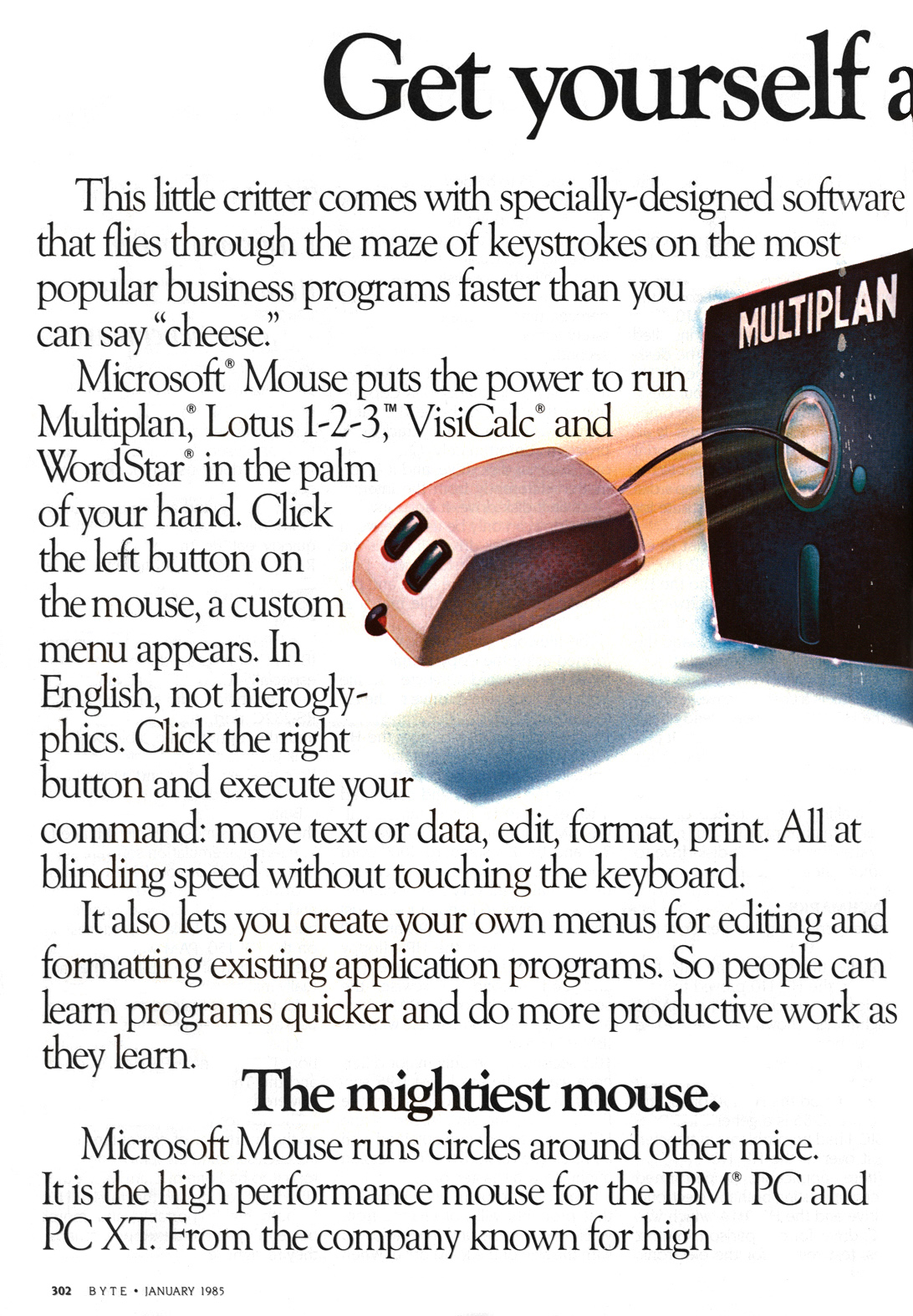 GUIdebook > ... > Hardware > Microsoft Mouse ad > Picture