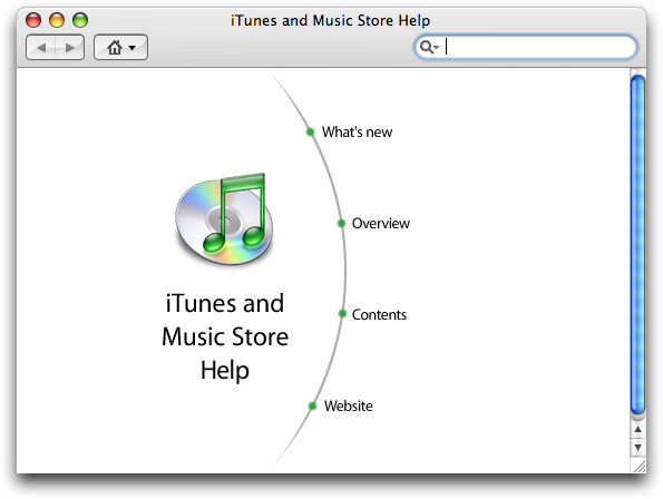 Help in iTunes 4.1