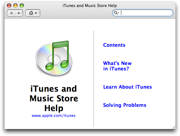 Help in iTunes 5