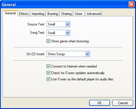 Preferences in iTunes 4.1