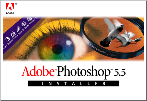 Installation splash in Adobe Photoshop 5.5