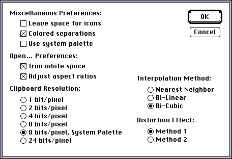 Preferences in Adobe Photoshop 0.63