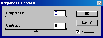 Brightness/Contrast in Adobe Photoshop 3.0.4