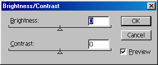 Brightness/Contrast in Adobe Photoshop 5.0