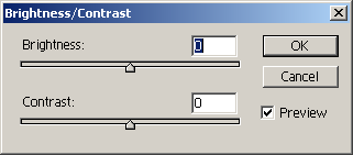Brightness/Contrast in Adobe Photoshop 7.0