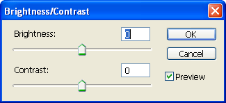 Brightness/Contrast in Adobe Photoshop CS