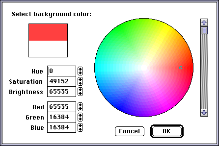 Colour picker in Adobe Photoshop 0.63