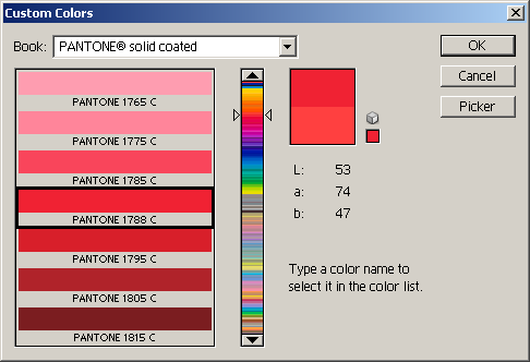 Colour picker in Adobe Photoshop 7.0