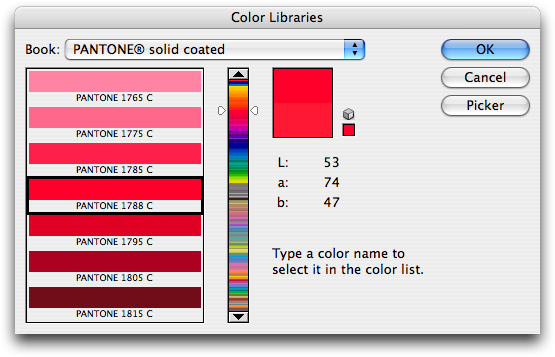 Colour picker in Adobe Photoshop CS2