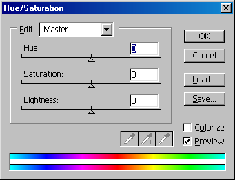 Hue/Saturation in Adobe Photoshop 5.0