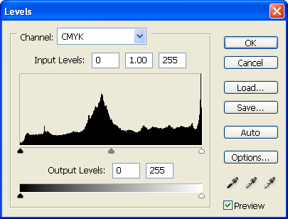 Levels in Adobe Photoshop CS2