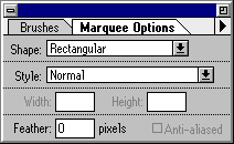 Marquee in Adobe Photoshop 3.0.4