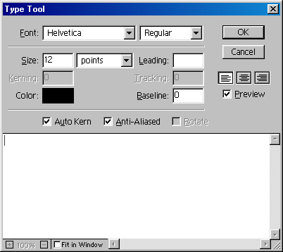 Type in Adobe Photoshop 5.0