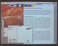 Photo 1: The familiar Macintosh interface, with its windows, icons, and pull-down menus, launched a thousand graphical user interfaces – which prompty took off in their own directions.