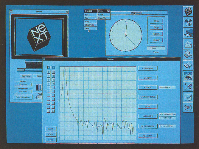 Photo 8: NextStep, the user interface for Steve Jobs’s NeXT machine, includes a set of tools for object-oriented programming.