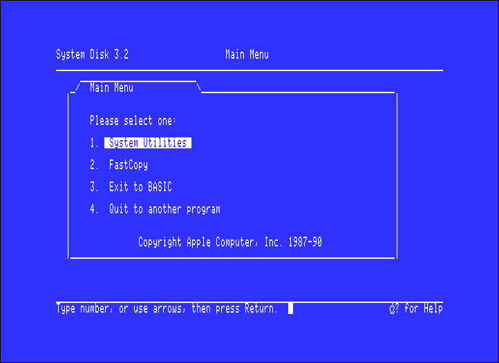 Apple II System Disk 3.2