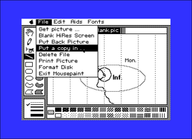 One of MousePaint menus