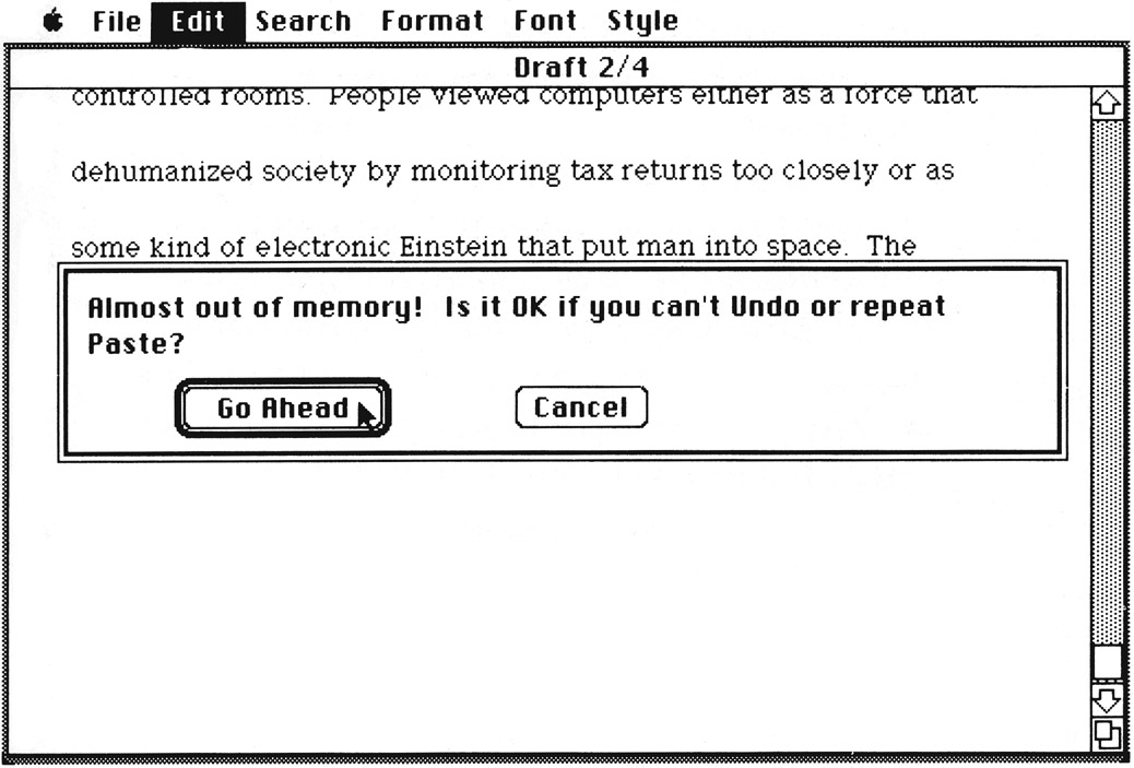 Figure 10. An alert box warns of a potentially dangerous situation.