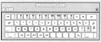 Figure 6: The keyboard-interpretation window serves as the source of characters that may be entered from the keyboard. The character set shown here contains a variety of office symbols.