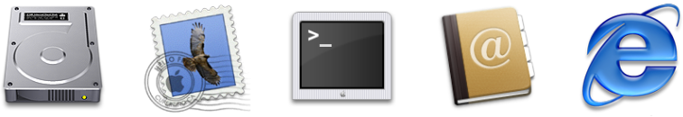 Icons from Mac OS X Jaguar 10.2