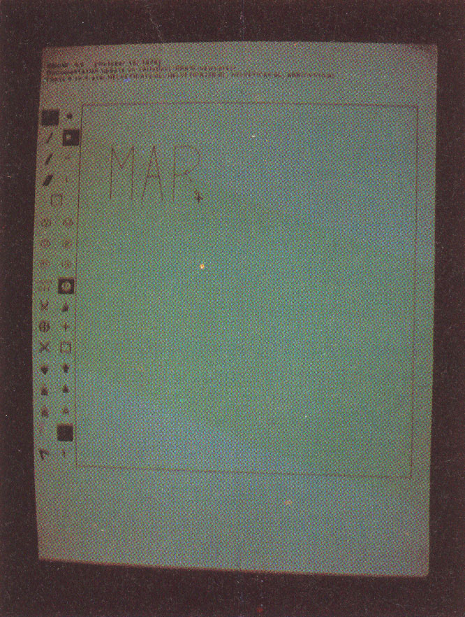 Photo 6a: Use of the Draw program: Points are placed with the cursor, and curves and lines are filled in by the program.