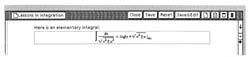 Figure 7. WYSIWYG formula editing. Mathematical formulas are edited in Star in a highly WYSIWYG fashion, in contrast to most systems, in which formulas are specified via in-line expressions or by constructing them from pieces in a special character font.