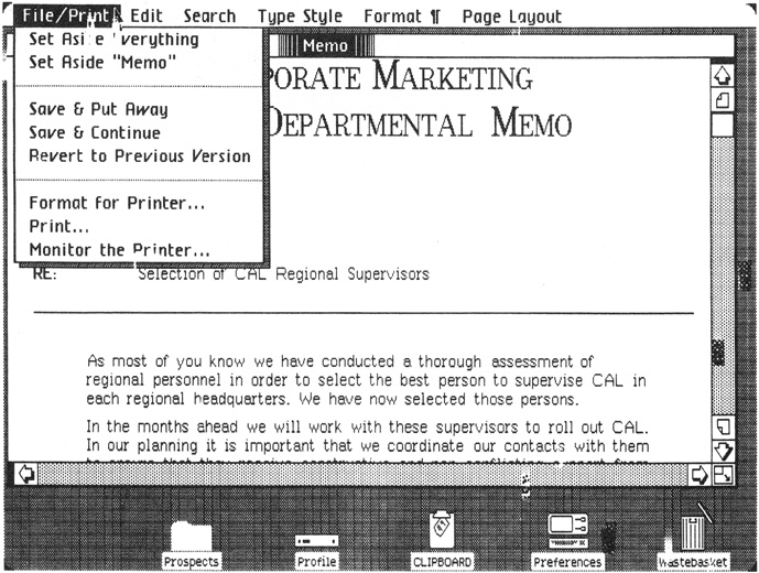 Fig. 3-15. These are the available File/Print options for an open document.