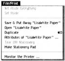 Figure 12-8: The Desktop Manager File/Print menu.