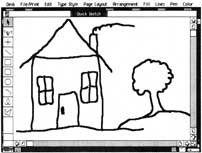 Figure 1-3: The mouse can be used to draw on Lisa’s screen. This drawing was done entirely with the mouse.