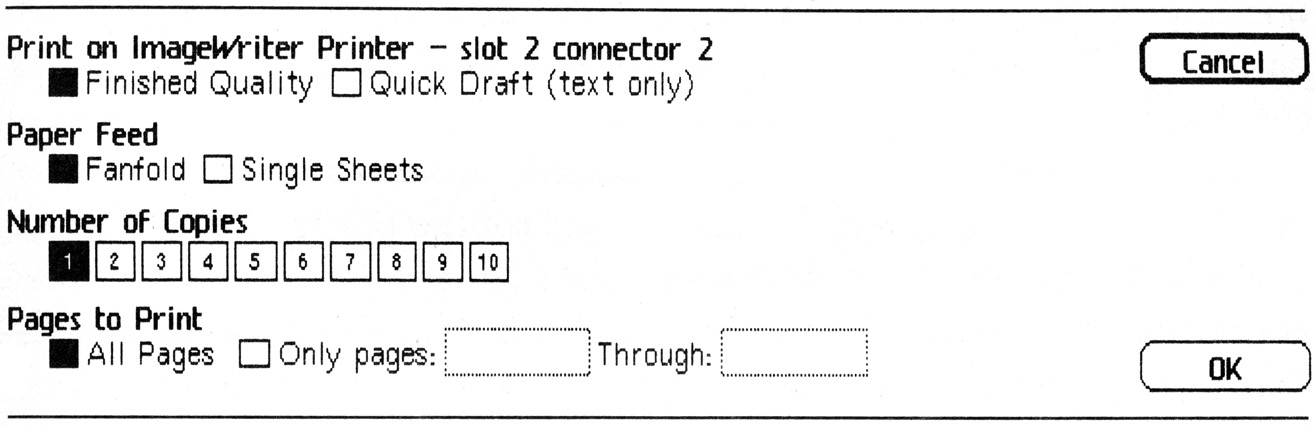 Figure 3-15: The Print... Dialog Box.