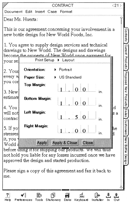 Figure 2-2. Typical Option Sheet