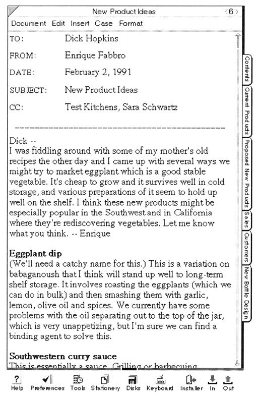 Figure 2-7. Display after User Turns to a Text Document Page