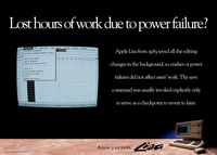 “Lost hours of work due to power failure?” poster