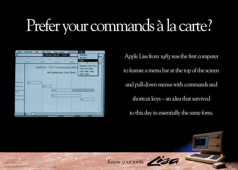 “Prefer your commands à la carte?” poster