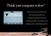 “Think your computer is slow?” poster