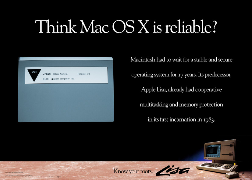 “This Mac OS X is reliable?” poster