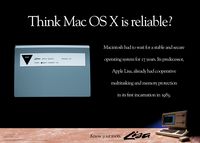 “This Mac OS X is reliable?” poster