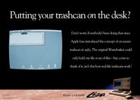 “Putting your trashcan on the desk?” poster