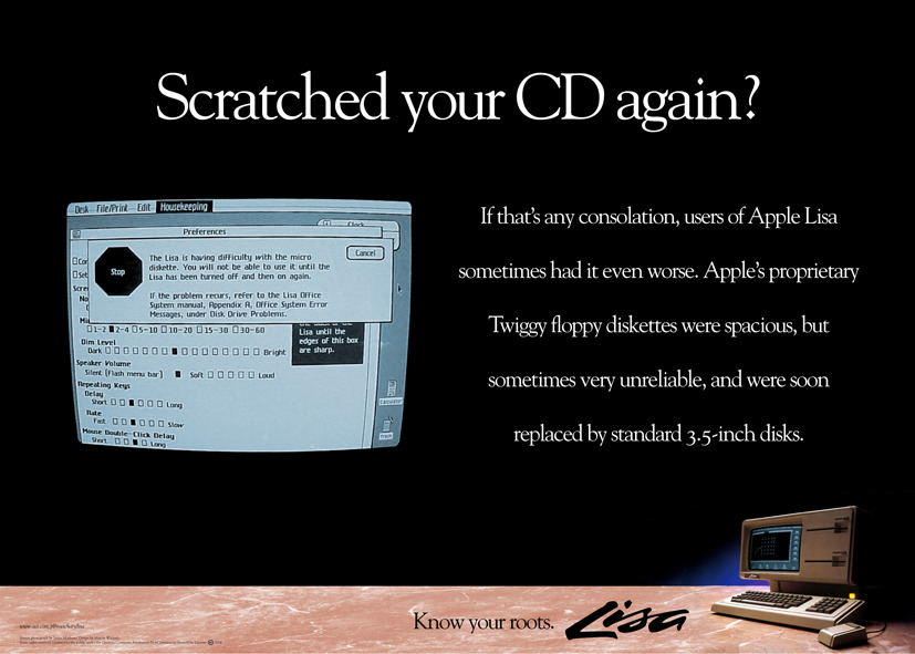 “Scratched your CD again?” poster