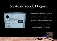 “Scratched your CD again?” poster