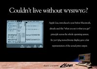 “Couldn’t live without WYSIWYG?” poster