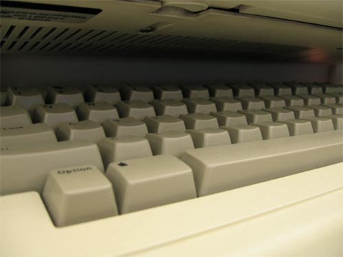 Close-up of the Lisa 1 keyboard.