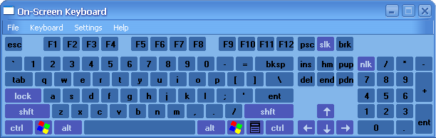 Keyboard map in Longhorn 4015 (On-Screen Keyboard)