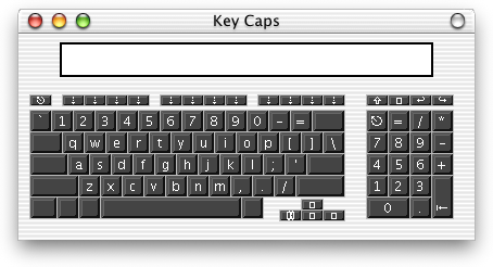 Keyboard map in Mac OS X DP 4 (Key Caps)