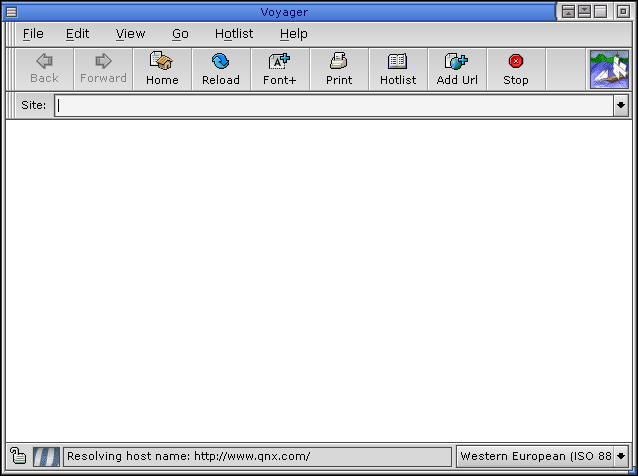 Browser in QNX 6.2.1 NC (Voyager)