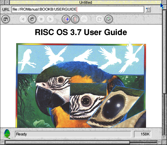 Browser in RISC OS 3.7 (Bookworm 1.0)