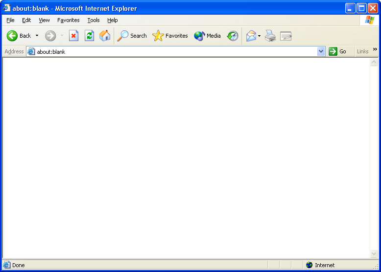 Browser in Windows XP Pro (Internet Explorer 6)