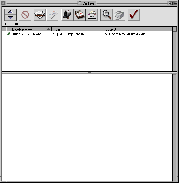 Mail in Mac OS X DP (MailViewer)