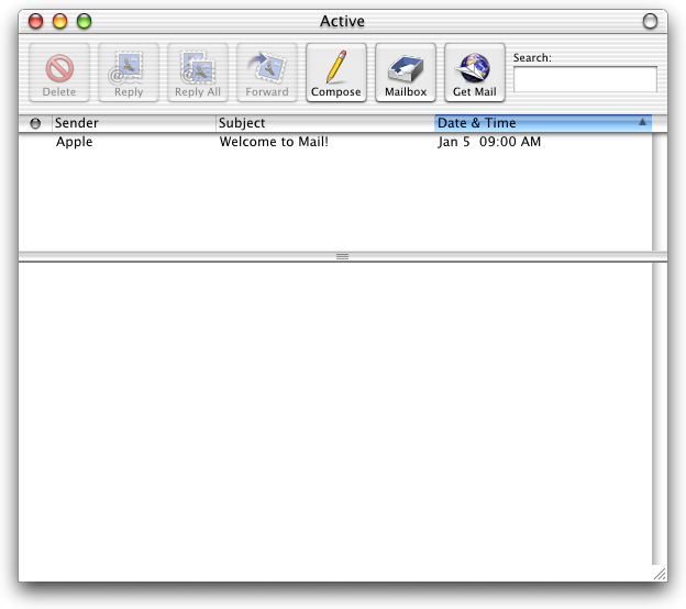 Mail in Mac OS X DP 3 (Mail)